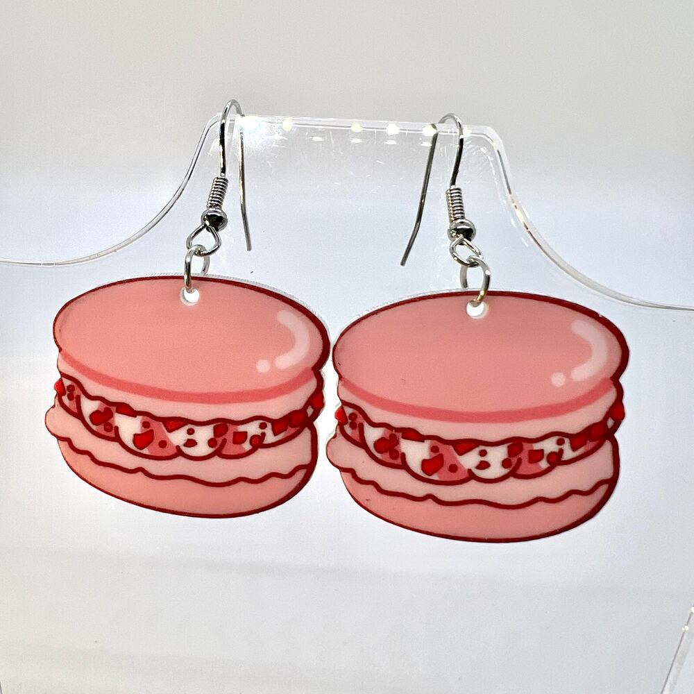 Macaron Earrings - Cookie Earrings - Baker Accessories - Snack Earrings